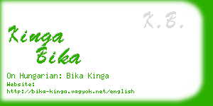 kinga bika business card